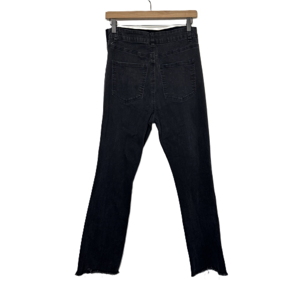 Maternity Black Cropped Ankle Jeans with Over-Belly Panel - Picture 3 of 10